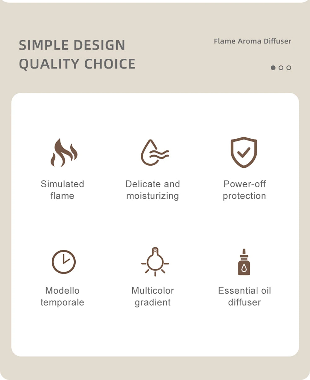 מפזר אדים מרגיע בדמוי אש -FlameMist™